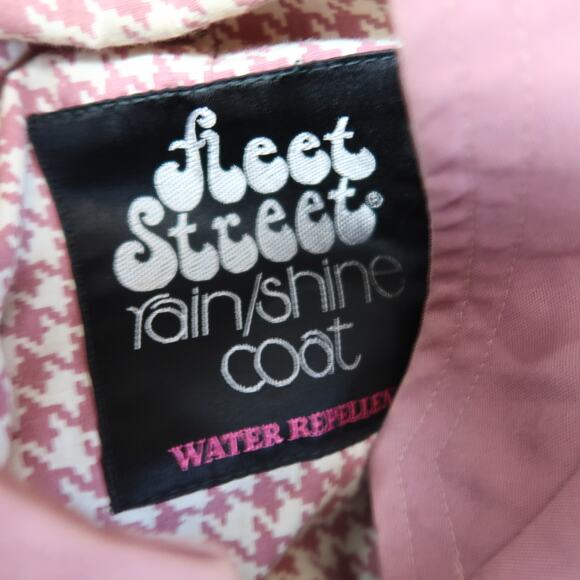 Vintage 70s Fleet Street mauve pink mid length raincoat jacket 12 - Picture 5 of 6